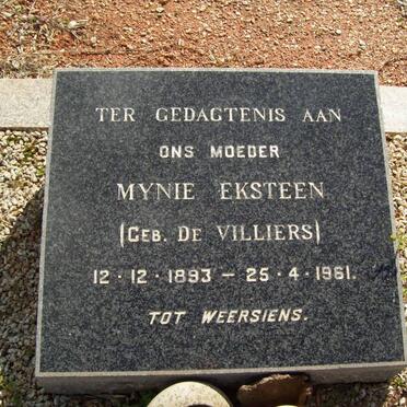 EKSTEEN Mynie nee DE VILLIERS 1893-1961