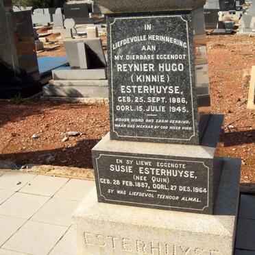 ESTERHUYSE Reynier Hugo 1886-1945 &amp; Susie QUIN 1887-1964