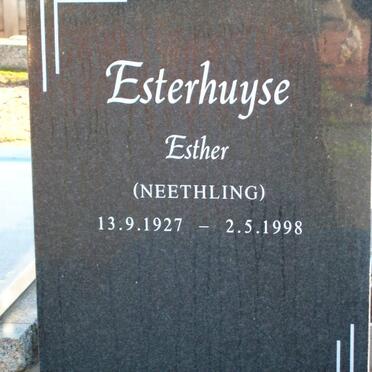 ESTERHUYSE Esther nee NEETHLING 1927-1998