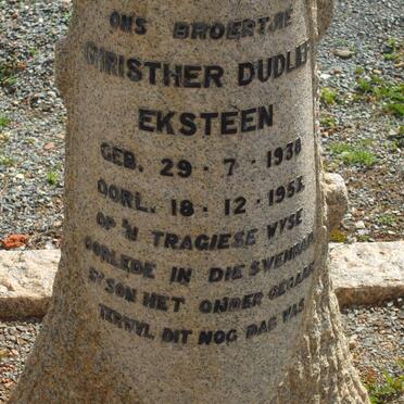 EKSTEEN Christopher Dudlof 1938-1953
