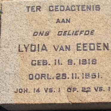 EEDEN Lydia, van 1919-1951 :: VAN EEDEN Albie 1921-1983