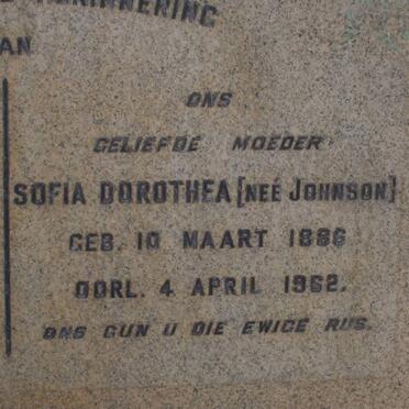 EEDEN Jozef Albertus, van 1876-1950 &amp; Sofia Dorothea JOHNSON 1886-1962