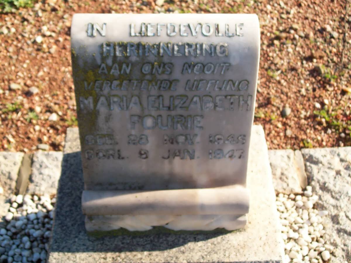 FOURIE Maria Elizabeth 1945-1947