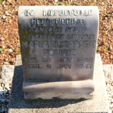 FOURIE Maria Elizabeth 1945-1947