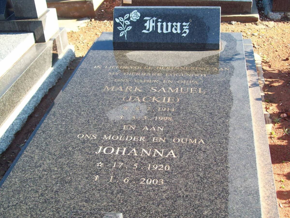 FIVAZ Mark Samuel 1914-1998 &amp; Johanna 1920-2003