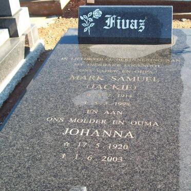 FIVAZ Mark Samuel 1914-1998 &amp; Johanna 1920-2003