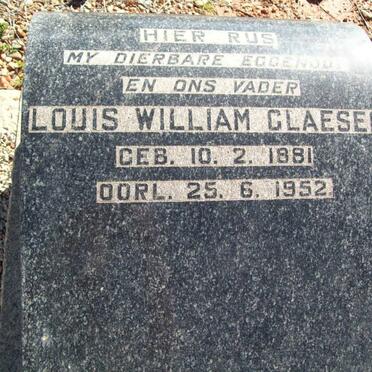 GLAESER Louis William 1881-1952