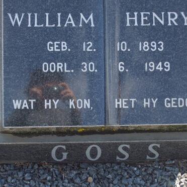 GOSS William Henry 1893-1949
