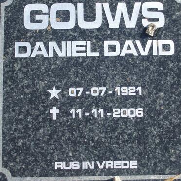 GOUWS Daniel David 1921-2006