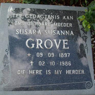 GROVE Susara Susanna 1897-1986