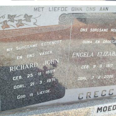 GREGG Richard John 1897-1971 &amp; Engela Elizabeth 1917-2006