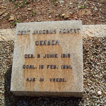GERBER Gert Jacobus Robert 1919-1961
