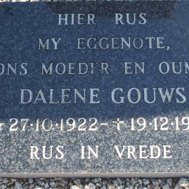 GOUWS Dalene 1922-1983