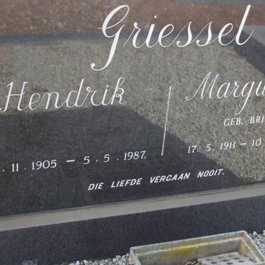 GRIESEL Hendrik 1905-1987 &amp; Marguerite BRINK 1911-1976