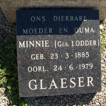 GLEASER Minnie nee LODDER 1885-1979