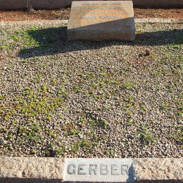 GERBER Petrus Johannes 1872-1938 &amp; Regina Barbara VAN ZYL 1885-1955