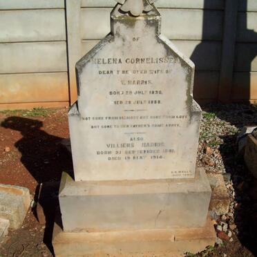 HARRIS Villiers 1841-1914 &amp; Helena CORNELISSEN 1836-1888