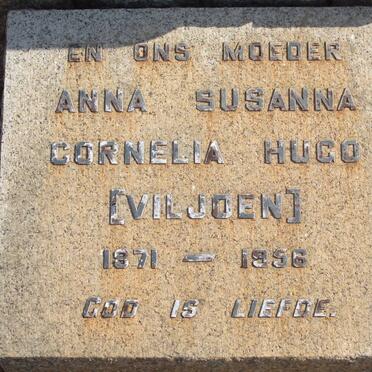 HUGO Anna Susanna Cornelia nee VILJOEN 1871-1956