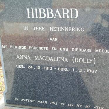 HIBBARD Anna Magdalena 1913-1967