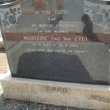 HUGO Madeleine nee VAN ZYL 1925-1963
