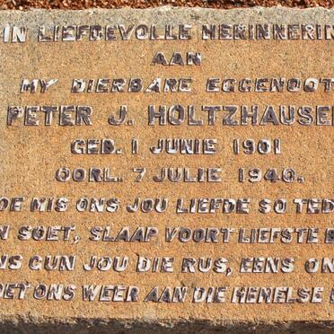 HOLTZHAUSEN Peter J. 1901-1940