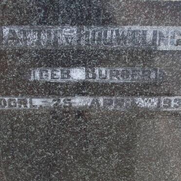 HOUWELINGEN Mattie, van nee BURGER -1936