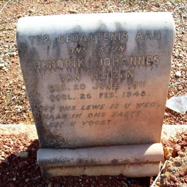 HUIZEN Hendrik Johannes, van 1911-1948