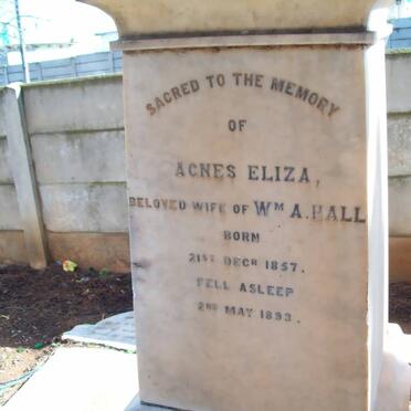 HALL Agnes Eliza 1857-1893