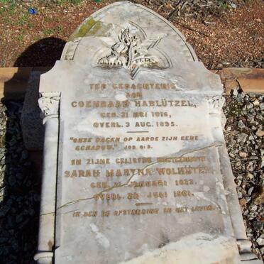 HABLUTZEL Coenraad 1816-1895 &amp; Sarah Maryna WOLHUTER 1822-1901