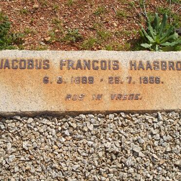 HAASBROEK Jacobus Francois 1889-1956 &amp; Cornelia Maria ROSSOUW 1894-1975