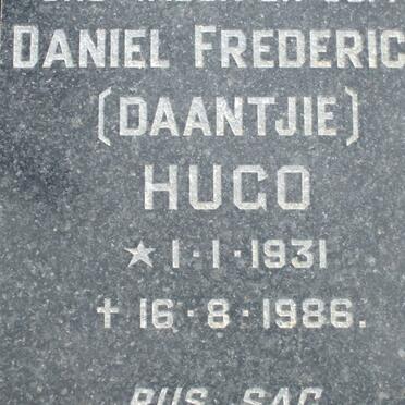 HUGO Pieter F.B. 1904-1953 &amp; Susanna S.M. 1908-1975 :: HUGO Daniel Frederick 1931-1986