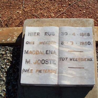 JOOSTE Magdalena M. nee PIETERSE 1858-1950