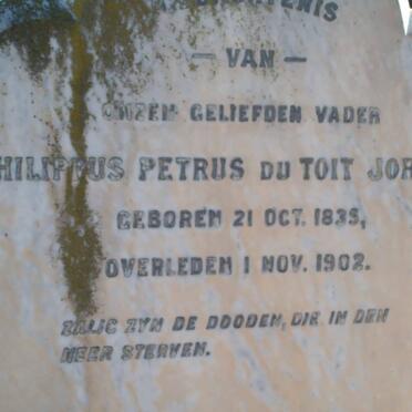 JORDAAN Philippus Petrus duToit 1835-1902