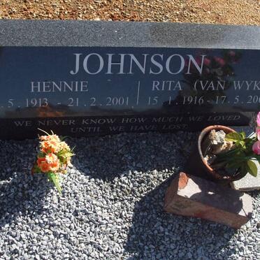 JOHNSON Hennie 1913-2001 &amp; Rita 1916-2005