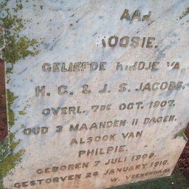 JACOBS Koosie -1907 :: JACOBS Philipie 1909-1910