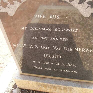 JOUBERT Marie P.S. nee VAN DER MERWE 1910-1963