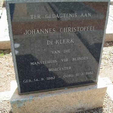 KLERK Johannes Christoffel, de 1882-1962