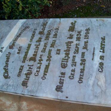 KOCK Michiel Daniel, de 1830-1909 &amp; Maria Elizabeth DE WET 1836-1908