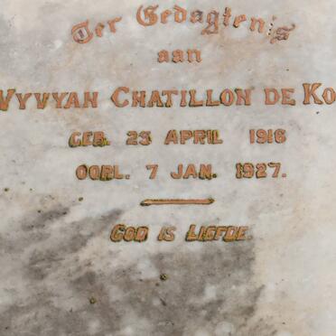 KOCK Vyvyan Chatillon, de 1916-1927