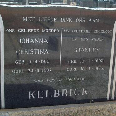 KELBRICK Stanley 1903-1965 &amp; Johanna Christina 1910-1997