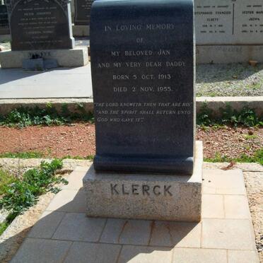 KLERCK Jan 1913-1955
