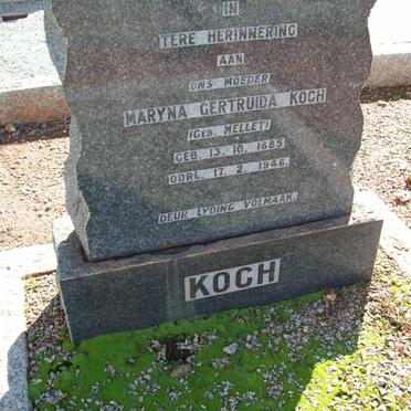 KOCH Maryna Gertruida nee MELLET 1885-1946