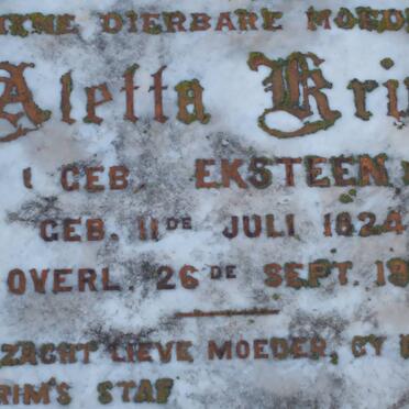 KRIEL Aletta nee EKSTEEN 1824-1911
