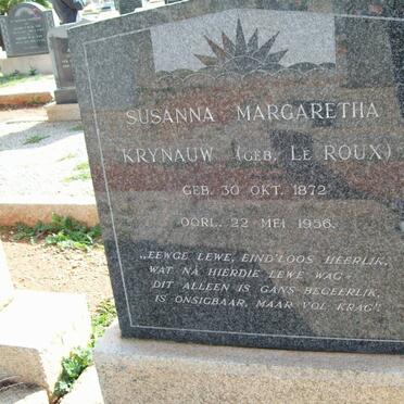 KRYNAUW Susanna Margaretha LE ROUX 1872-1956