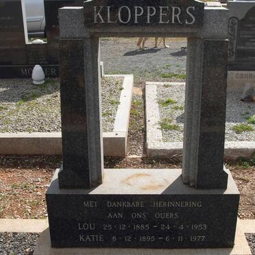 KLOPPERS Lou 1885-1953 &amp; Katie 1895-1977
