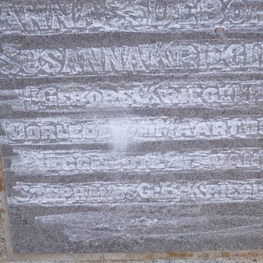 KRIEGLER Anna Debora Susanna nee KRIEGLER -1923