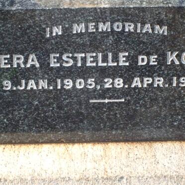 KOCK Vera Estelle, de 1905-1923