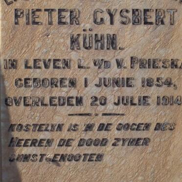 KUHN Pieter Gysbert 1854-1914
