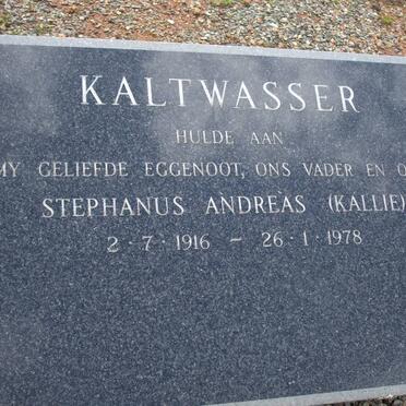 KALTWASSER Stephanus Andreas 1916-1978