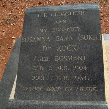 KOCK Susanna Sara, de nee BOSMAN 1904-1964